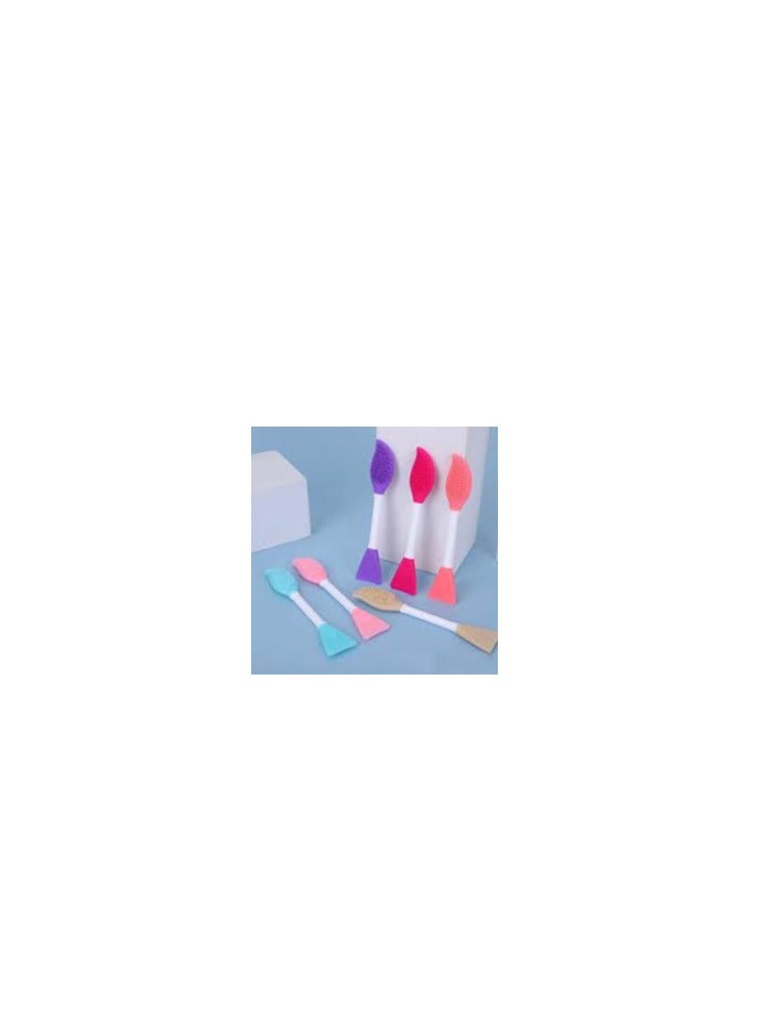 Face Mask Applicator & Face Wash Double Sided Brush Assorted Colours (1PCS) B2 - Image 2