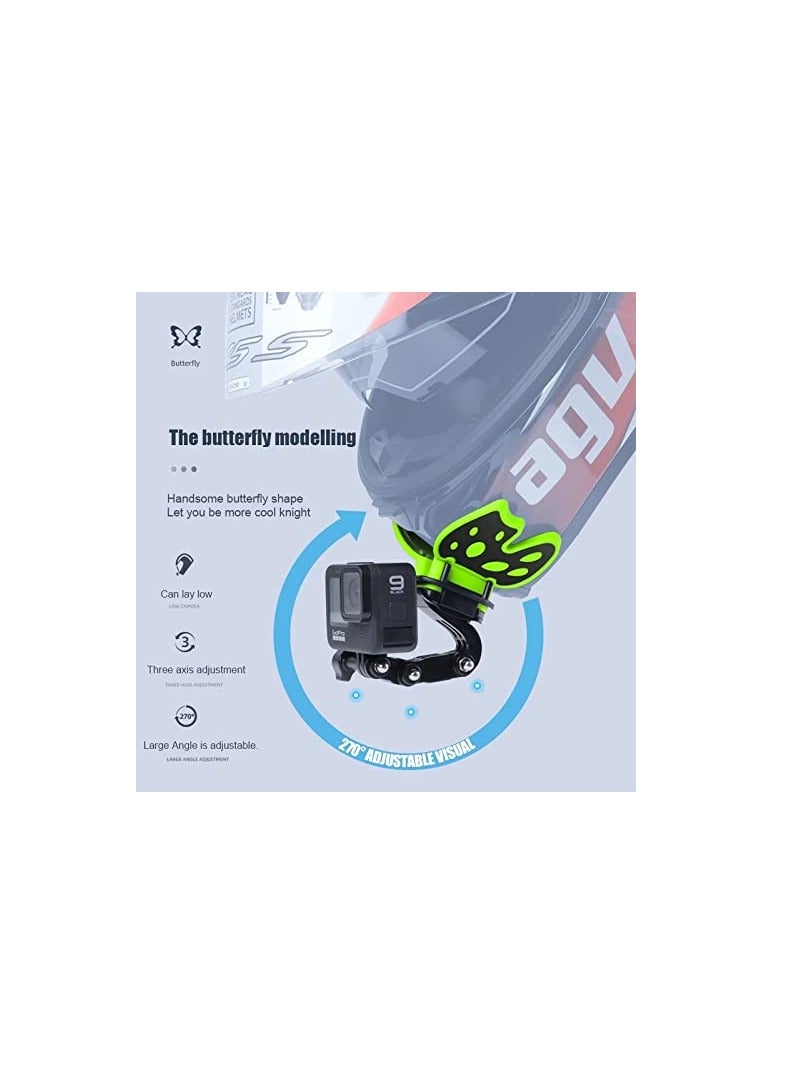 Motorcycle Helmet Chin Mount for GoPro Max Hero 10 9 8 7 6 5 for Insta 360 One R One X for DJI Osmo Action Pocket Cellphone and More Action Camera, with Go Pro Mount Adapter Screw Accessories  - Image 4