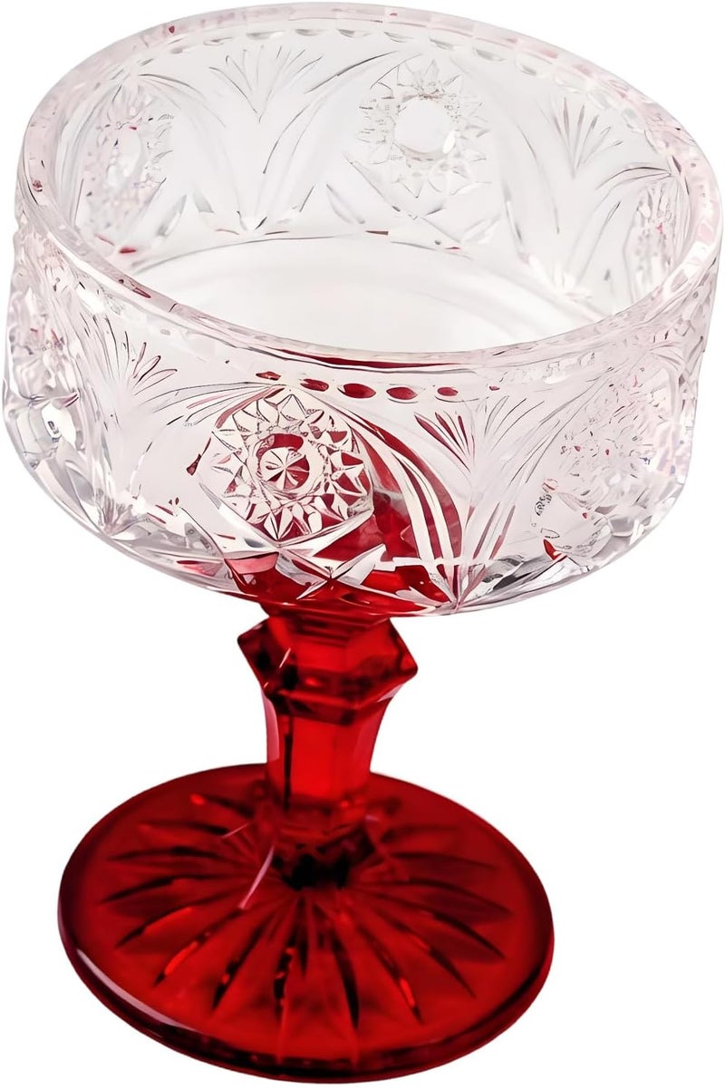 Clear Crystal Goblet Bowl with High Foot Design for Serving Sundae Pastries in Cafes Glass Footed Goblet Ice Cream Cup - Image 1