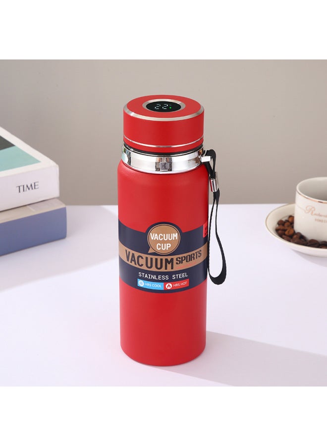Red-smart New 316 Stainless Steel Large Capacity Satchel Kettle Thermos Cup Business Gift Travel Outdoor Satchel Sports Kettle