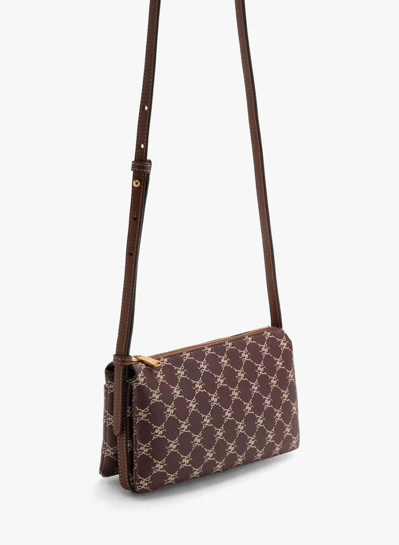 Mango Shoulder Bag With Printed Logo