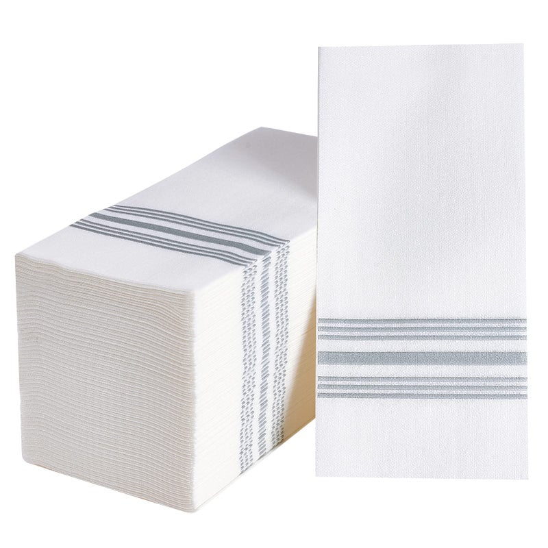 Vplus 150 PACK Guest Towels Disposable Bathroom Decorative Bathroom Napkins Soft and Absorbent Disposable Paper Hand Towel for Dinners Kitchen Parties Weddings Christmas Party