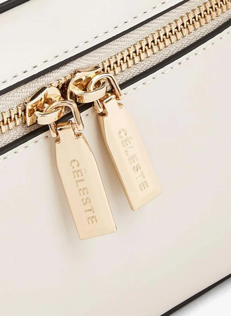 Celeste IVORY Solid Crossbody Bag With Top Handle for Women | Best Price UAE