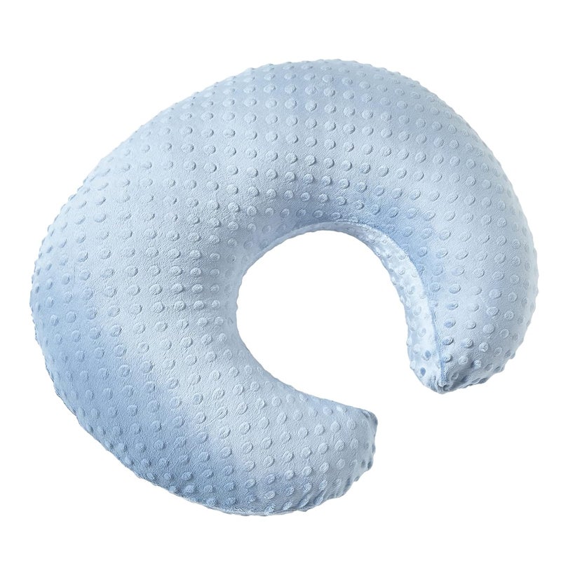 QUENESS Nursing Pillow Cover Breastfeeding Pillow Cases Plush Dot Slipcover (SkyBlue) - Image 2