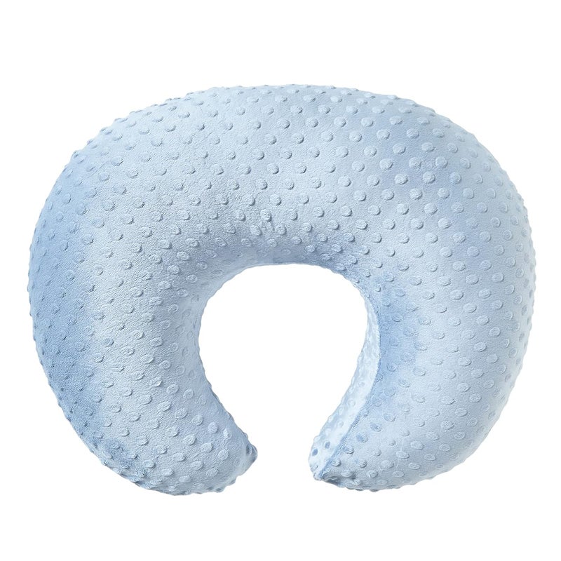 QUENESS Nursing Pillow Cover Breastfeeding Pillow Cases Plush Dot Slipcover (SkyBlue) - Image 1