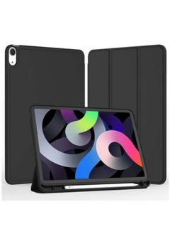 ACLIX iPad Air 5 4 Case iPad Air 5th 4th Generation Case for 10.9 Inch 2022 2020 Model Auto Wake Sleep Cover Protective Cover with Pencil Holder Slim Soft TPU Back Smart Trifold Stand Black  - Image 2