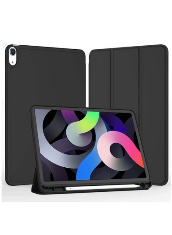 ACLIX iPad Air 5 4 Case iPad Air 5th 4th Generation Case for 10.9 Inch 2022 2020 Model Auto Wake Sleep Cover Protective Cover with Pencil Holder Slim Soft TPU Back Smart Trifold Stand Black  - Image 2
