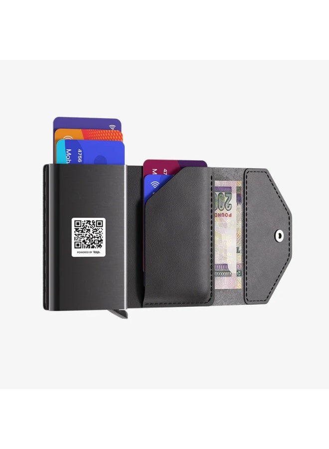 Hitch Wallet Natural genuine leather BlockFold - The Professional's Choice -Black - Image 3