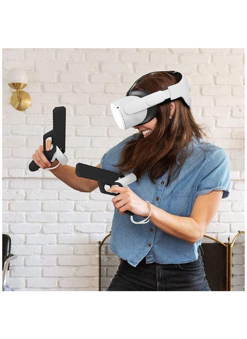 YONK - VR Game Gun For Oculus Quest 2 Controllers Enhanced FPS Gaming Experience Oculus Quest 2 Controllers Accessories Black - Image 1