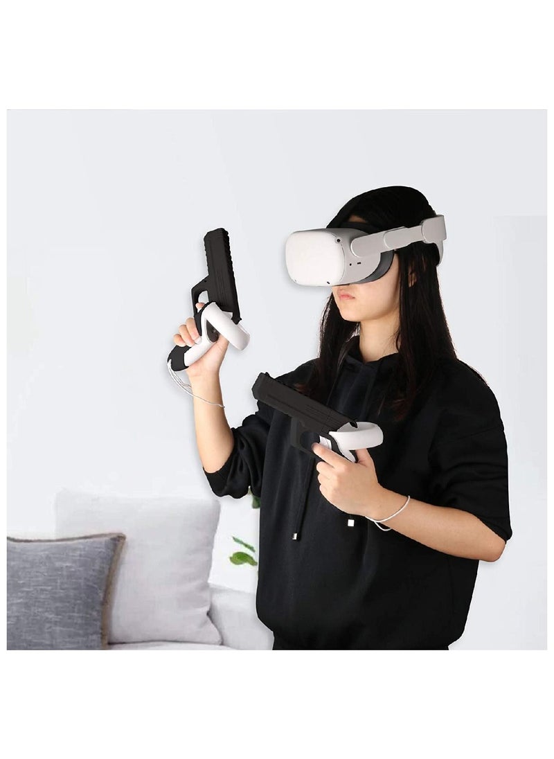 YONK - VR Game Gun For Oculus Quest 2 Controllers Enhanced FPS Gaming Experience Oculus Quest 2 Controllers Accessories Black - Image 1