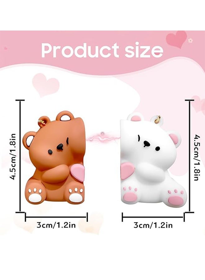 Valentines Day Gifts, Bear Couple Keychain, Matching Keychains Cute Couple Gifts for Girlfriend Boyfriend Couples Matching Best Friend Keychain Birthday Valentine's Wife Husband Wedding - Image 2