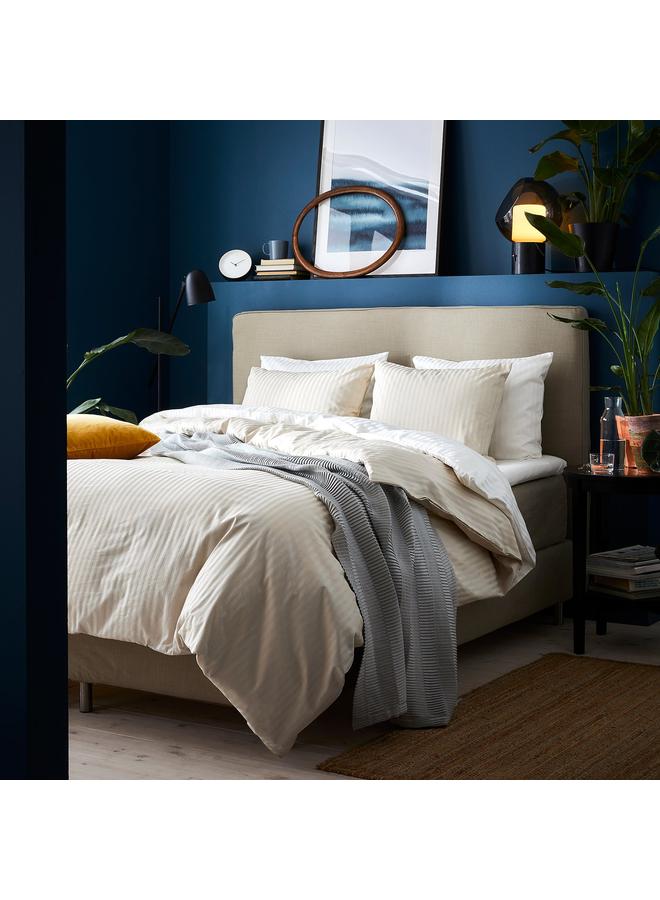 إيروريكس غطاء لحاف وغطاء وسادة، بيج فاتح، 150×200/50×80 سم - Image 2