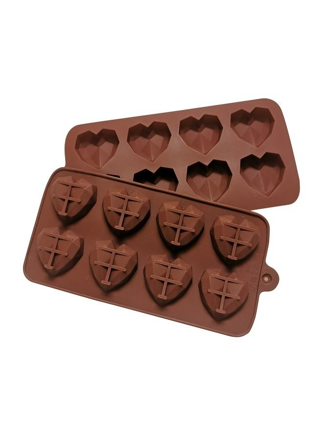 Heart Shape Chocolate Molds Mini Diamond Heart Shape Mould DIY Wax Melt Molds for cake decoration 