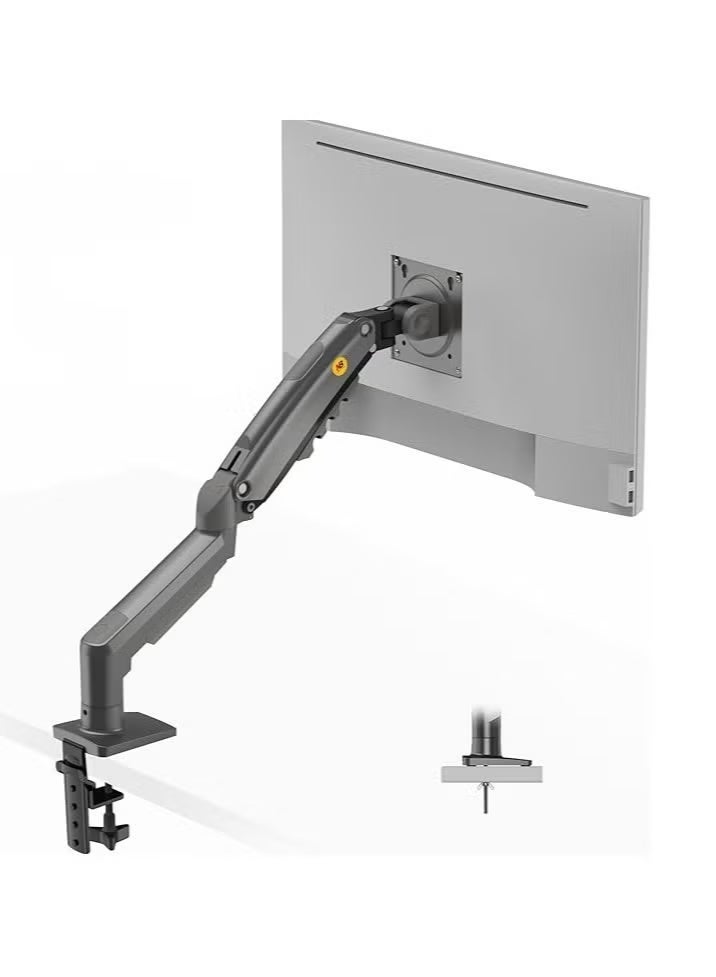 NB ergonomic Universal Single Monitor Desk Mount, Fully Adjustable and Rotating Design with Gas Spring Arm, Suitable for 17-32 Inch Computer Screens (2kg-9kg) - F80 Black - Image 2