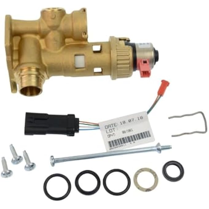 DIVERTER VALVE COMPATIBLE WITH VAILLANT ECOTEC PLUS 0020132682 & 0020132683  BRASS VALVE WITH ADAPTER FOR 824, 831, 837, 937 MODELS  GENUINE REPLACEMENT PART - Image 2