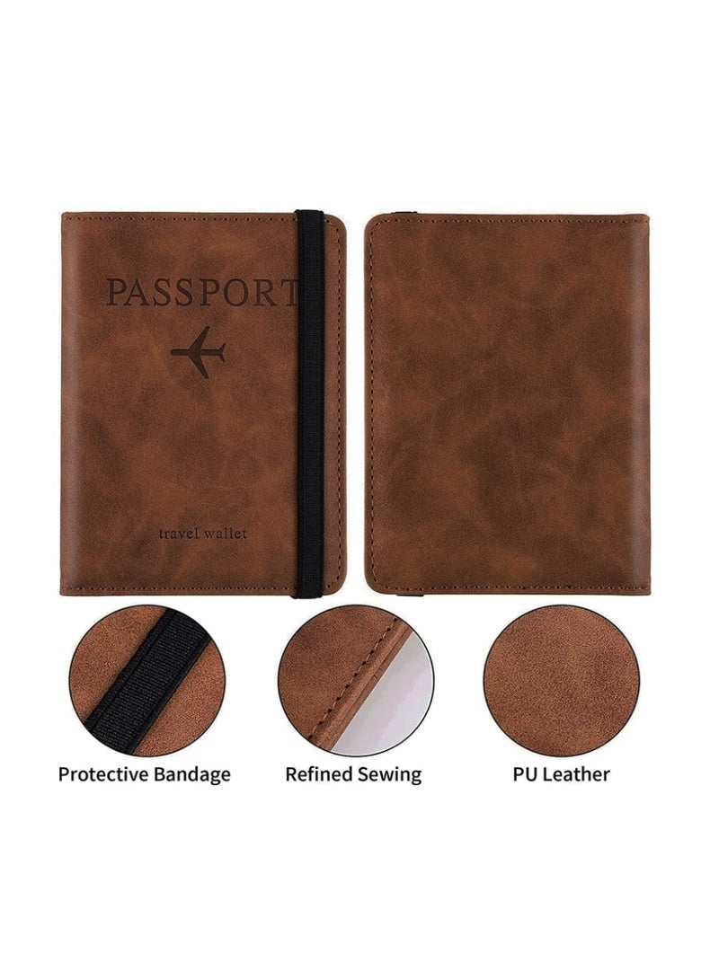 OASIS-TH Passport Holder Cover Wallet RFID Blocking PU Leather Travel Document Holder, Card Case Travel Accessories for Women Men  - Image 4