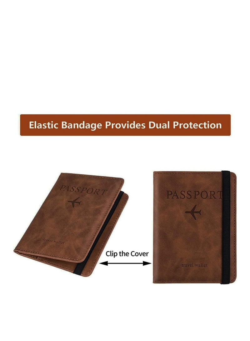 OASIS-TH Passport Holder Cover Wallet RFID Blocking PU Leather Travel Document Holder, Card Case Travel Accessories for Women Men  - Image 5