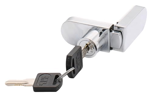 CRL Chrome No-Drill Showcase Lock - Keyed Alike - Image 1