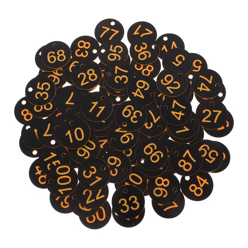 100 Pcs Plastic Key Rings Number Tags with Holes for Locker Storage Office Use - Image 2