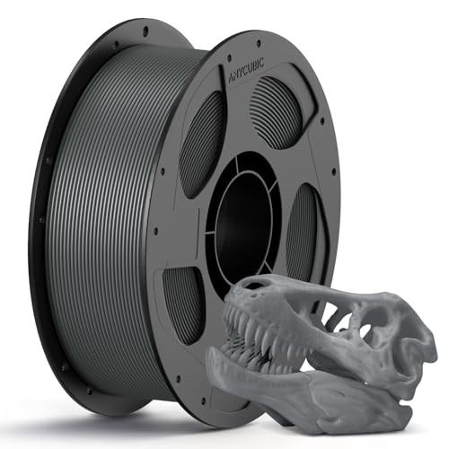ANYCUBIC PLA 3D Printer Filament, 3D Printing PLA Filament 1.75mm Dimensional Accuracy +/- 0.02mm, 1KG Spool (2.2 lbs), Texture Grey - Image 1