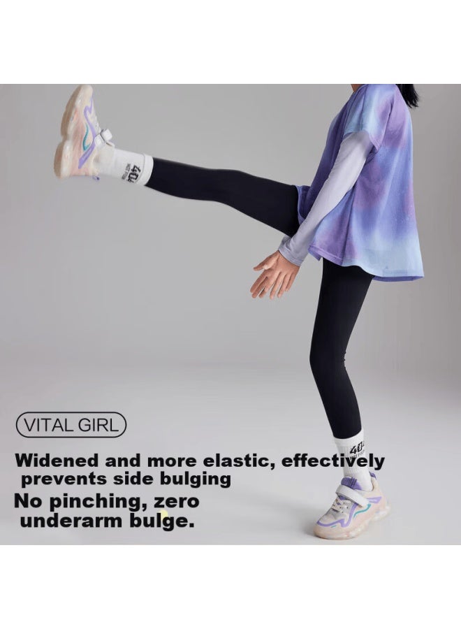 Ask Junior Kids Pants Spring Girls Cooling Shark Pants Casual Running Sports Cycling Pants Dark Gray 150 - Image 1