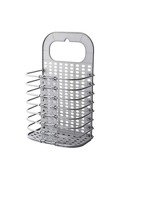 GION GION Wall Mounted Laundry Basket Collapsible Plastic Dirty Laundry Hamper Ditry Clothes Bag Washing Bin Laundry Hamper Bag for Bathroom Bedroom Dirty Clothes  - Image 3
