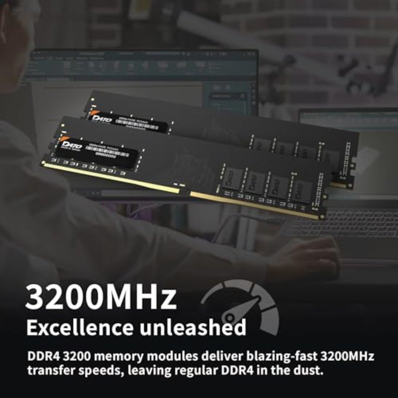 وحدة ذاكرة سطح المكتب: DDR4 RAM 3200MHz PC4-25600 CL22 1.2V 288-Pin Non-ECC Unbuffered DIMM - Image 3