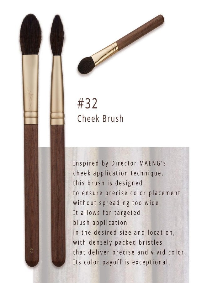 SOO ADOR [SOO ADOR] BY MAENG #32 Cheek Brush - Precision Tool for Blush Application and Defined Cheek Colors | Designed by K-Pop Makeup Artist Maeng | Makeup Brush Blush Brush - Image 3