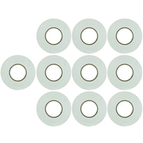 Sunlite 41325-SU 10-Pack PVC Electrical Tape, 60 Feet x 0.75 Inches, For Splicing, Protecting, and Insulating Wires, Abrasion Resistant, Flame Retardant, Weatherproof, UL Listed, White - Image 1