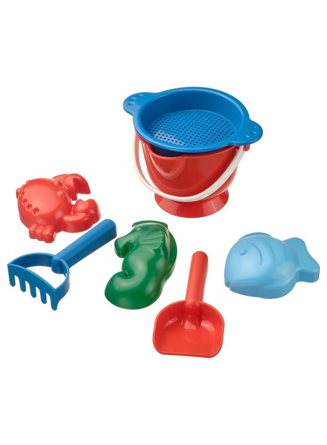 Zaboon 7-Piece Sand Play Set, Multicolour - Image 1