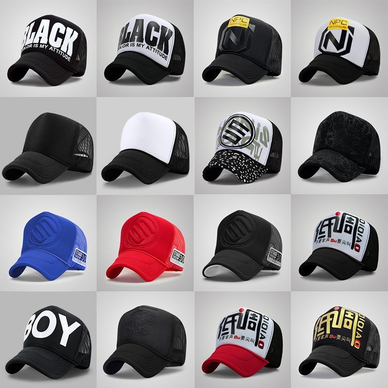 Large Size Peaked Cap Men'S Truck Cap Summer Fashion Korean Style Hat Men'S Summer Visor Baseball Cap Women'S Breathable Mesh Cap - Image 2