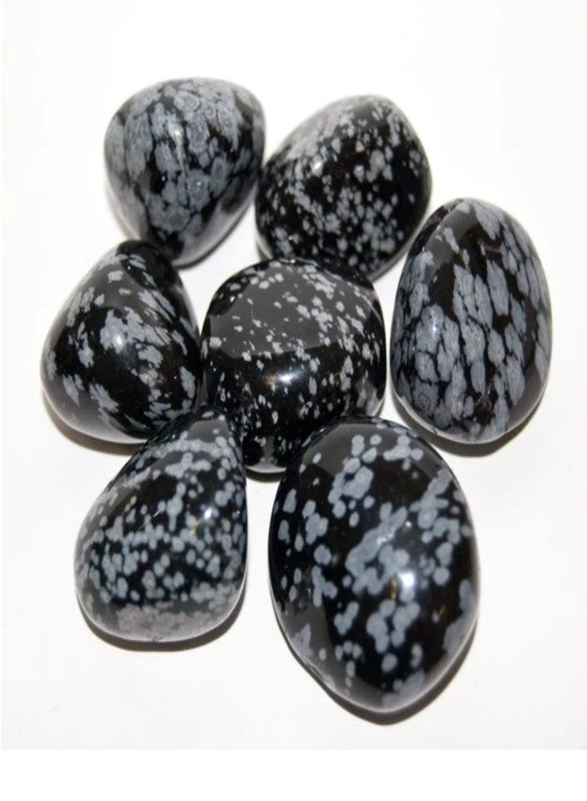 Ekdant Snowflake Obsidian Tumble Stone Single pc - Image 2