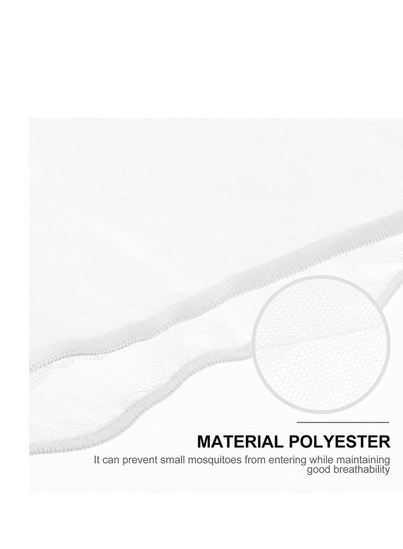 ECVV High-Density Baby Stroller Mosquito Net Full Cover Mosquito Netting Multipurpose Breathable Infant Bug Net for Baby Carriers, Pram, Stroller, Car Seats, Cradles (White) - Image 1