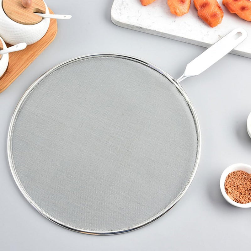 Stainless Steel Splatter Guard 29cm Mesh Grease Splatter Screen for Frying Pan Cooking Pot Cover Oil Splash Protector for Kitchen Stove - Image 4