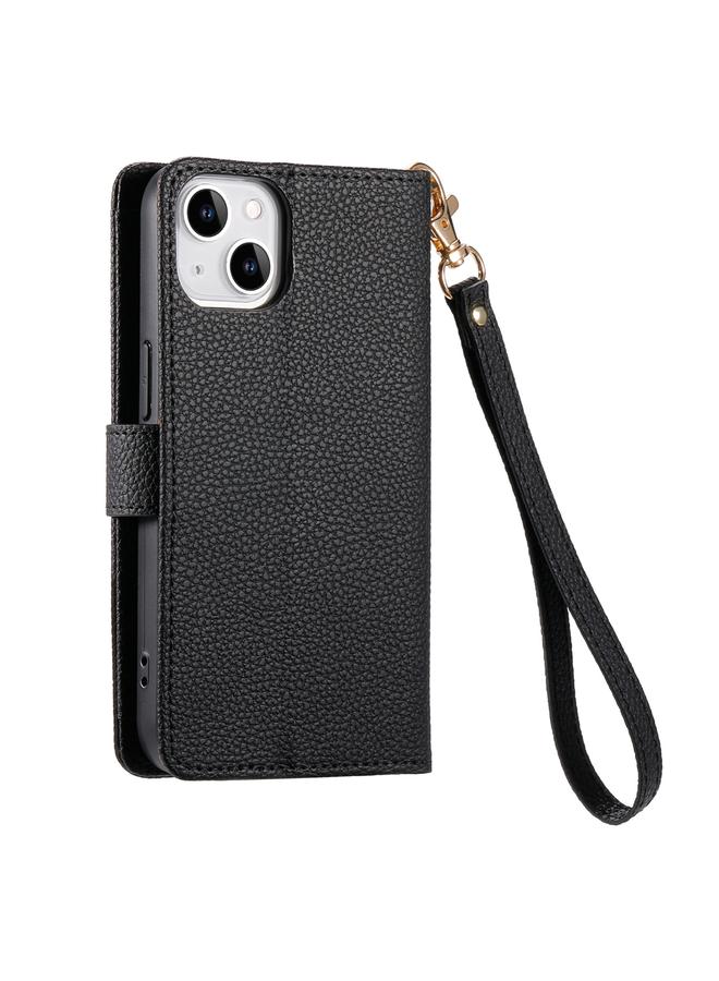 زبون جراب هاتف iPhone 13 Pro Max Love Zipper Lanyard من الجلد - Image 3