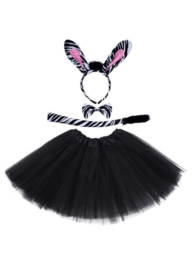 Marrywindix Black Zebra Costume Tutu Set Animal Fancy Dress Costume Kit Halloween Party Dress Up Accessories - Image 1