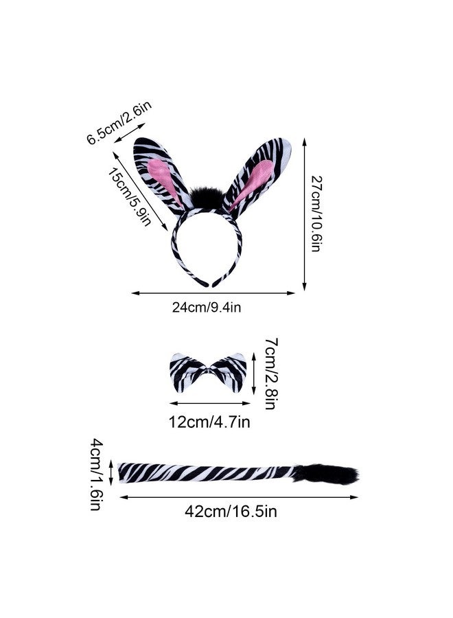 Marrywindix Black Zebra Costume Tutu Set Animal Fancy Dress Costume Kit Halloween Party Dress Up Accessories - Image 2