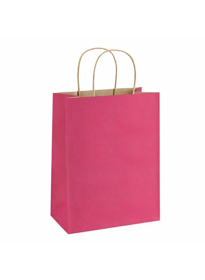 BagDream Hot Pink Gift Bags 8x4.25x10.5 25Pcs Paper Bags, Paper Gift Bags with Handles, Paper Shopping Bags Kraft Bags Party Bags Retail Merchandise Bags - Image 1