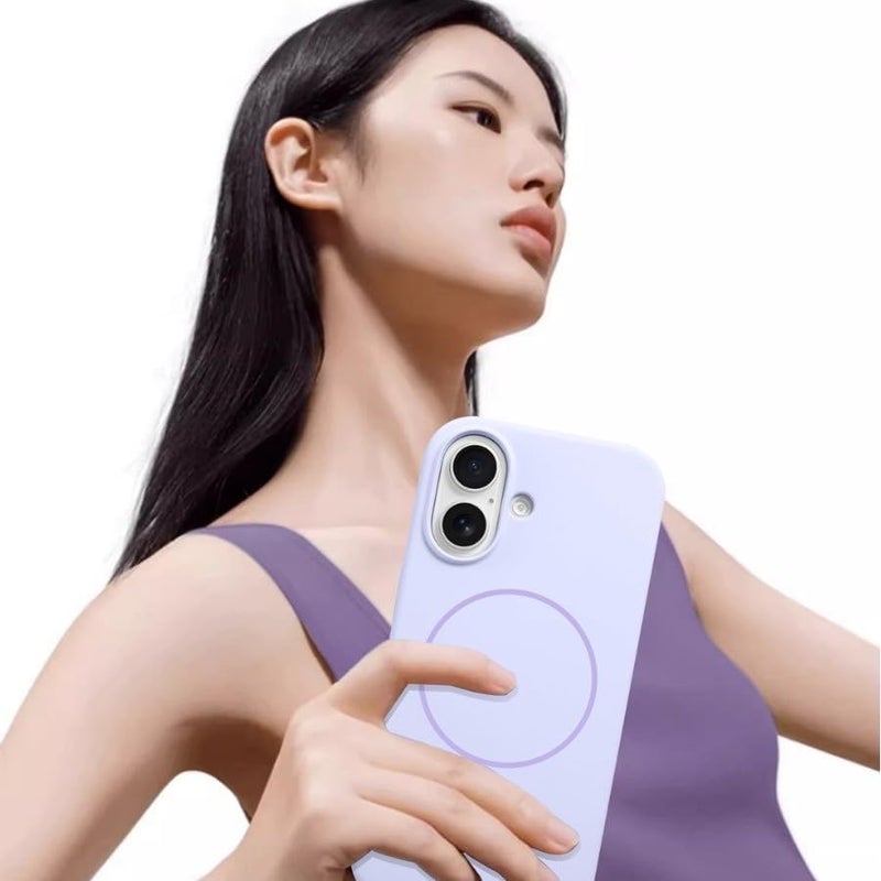 Silicone Iphone 17 Purple Luxury Magnetic Compatible For Iphone Series – Shockproof, Slim Fit, Soft-touch Protective Cover With Magnetic Wireless Charging Support - Image 2