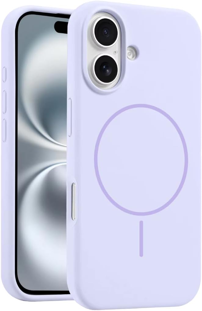 Silicone Iphone 17 Purple Luxury Magnetic Compatible For Iphone Series – Shockproof, Slim Fit, Soft-touch Protective Cover With Magnetic Wireless Charging Support - Image 1