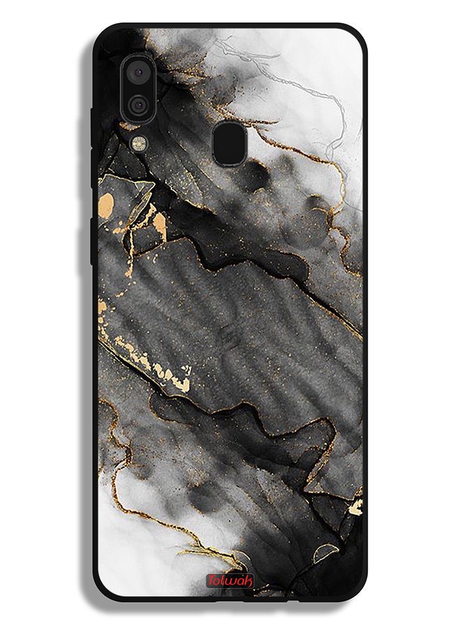 Tolwak Samsung Galaxy A20 Protective Case Cover Glitter Marble - Image 1
