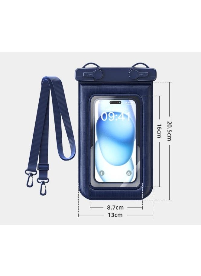 Golden 2-in-1 Waterproof Phone Pouch with Phone Armband, Underwater Waterproof Phone Cases with Detachable Strap, Waterproof Bags Up to 7.2", Beach Vacation Essentials Water Park Essentials（D012-2）  - Image 2
