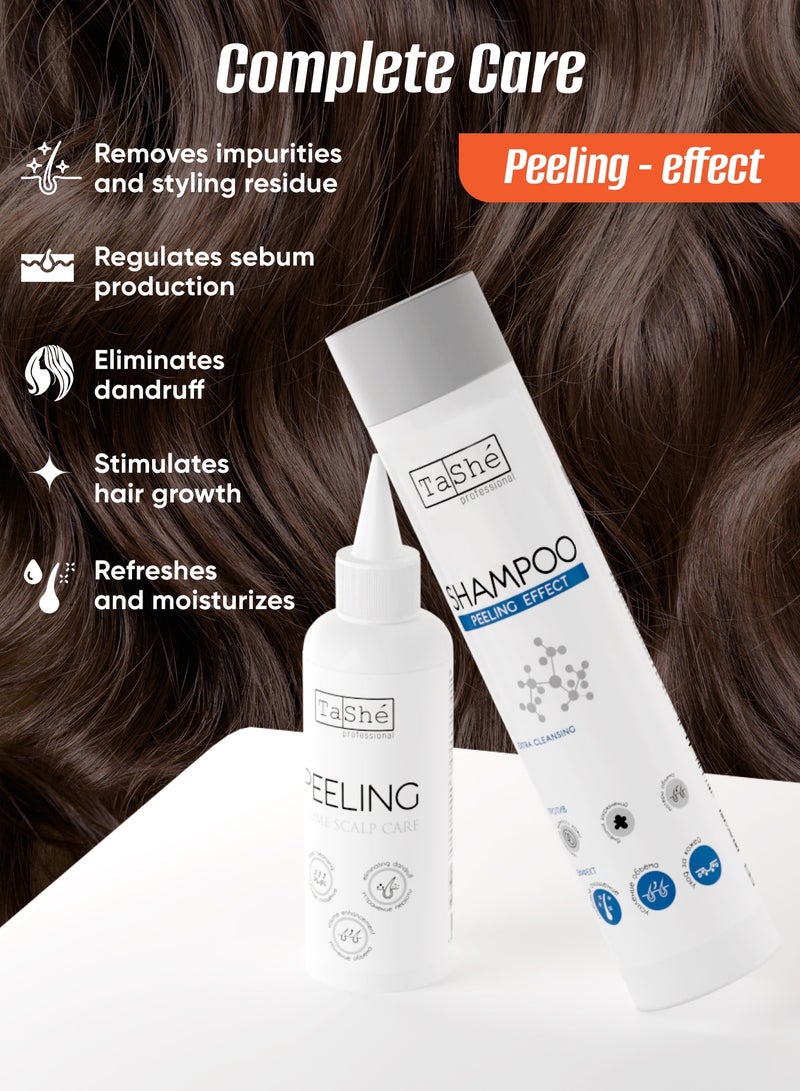 Tashe Hair Care Set – Peeling Scalp Treatment 100 ml & Anti-Dandruff Shampoo 300 ml with Zinc PCA, AHA Acids, Lime & Rosemary Extracts  - Image 3