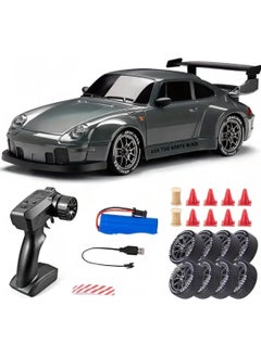 Expresso Expresso 1:24 Scale 4WD RC Drift Car – High-Speed Remote Control Toy with LED Lights, Rechargeable Battery, Extra Tires & Racing Accessories – Ideal Gift for Kids & Adults  - Image 1