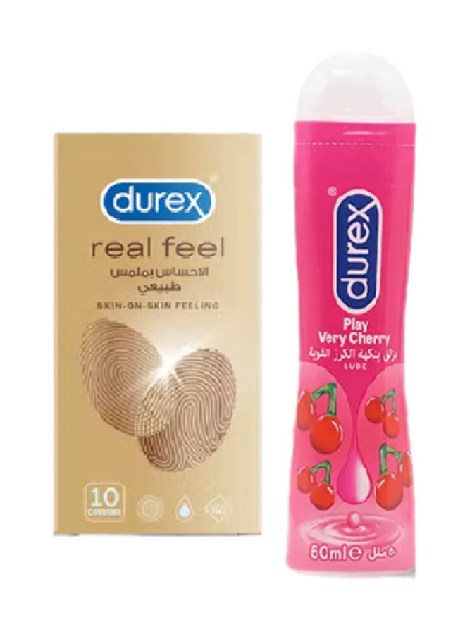 Real Feel Condoms 10 and Durex Play Very Cherry 50ml