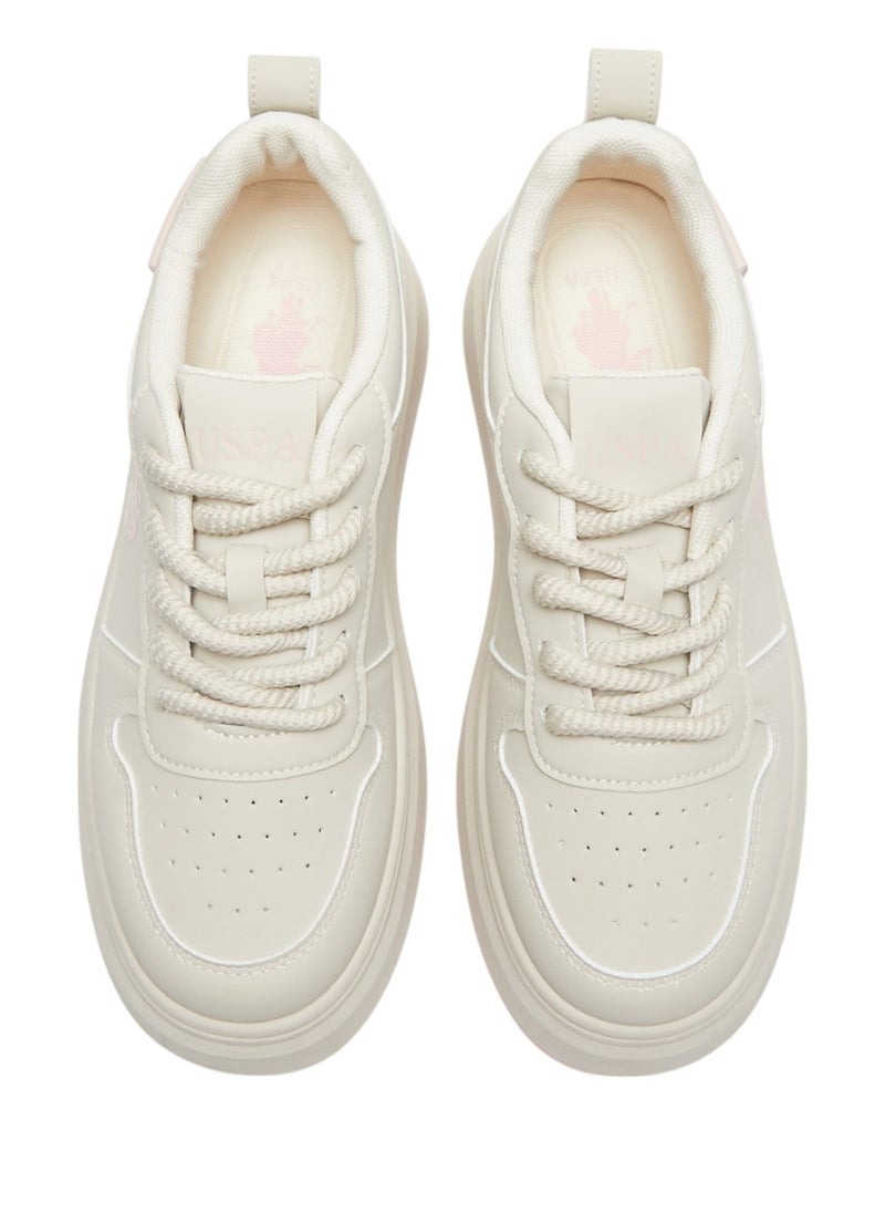 U.S. Polo Assn. Women's Off White Sneakers - Bold Rugged Style with Durable Sole for Outdoor Wear  - Image 3