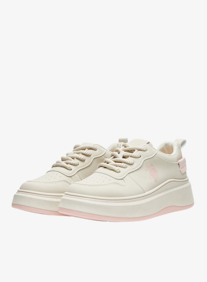 U.S. Polo Assn. Women's Off White Sneakers - Bold Rugged Style Shoes with Durable Sole for Outdoor Wear - Image 3