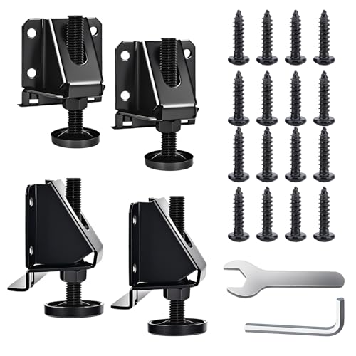 Celuisiva Heavy Duty Leveling Feet 4 Pack Adjustable Furniture Levelers with 1320LB Capacity 2 Height Adjustment NoFlip Furniture Installation Hex Nut Design for Flawless Leveling - Image 1