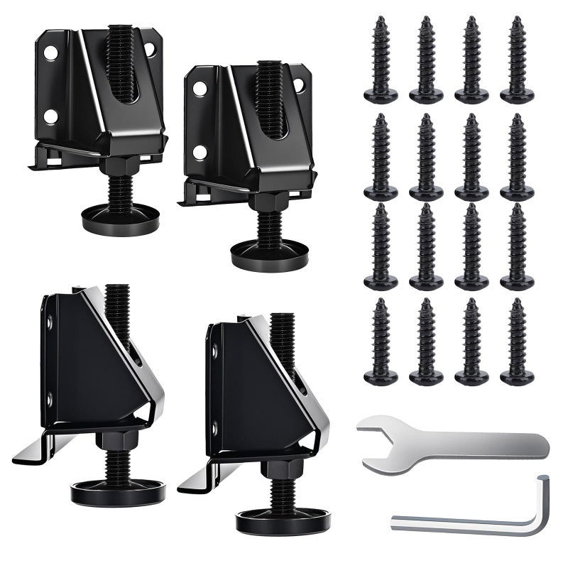 Celuisiva Heavy Duty Leveling Feet 4 Pack Adjustable Furniture Levelers with 1320LB Capacity 2 Height Adjustment NoFlip Furniture Installation Hex Nut Design for Flawless Leveling - Image 2