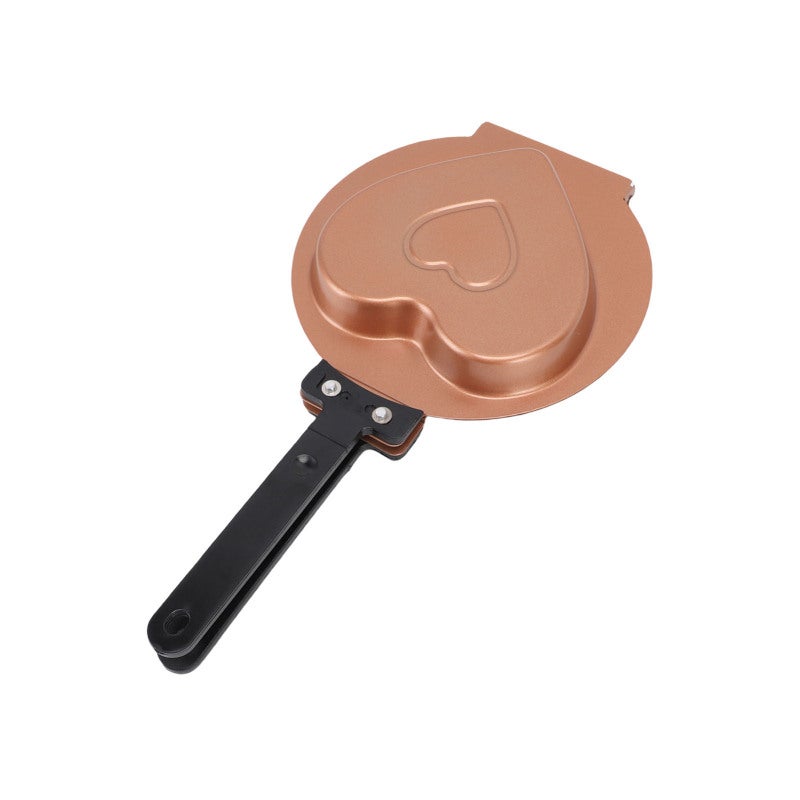 Double Sided Pancake Maker: Gold L Size, Effortless Flipping Design - Even Heating Non Stick Griddle Pan for Home Breakfast & Daily Cooking - Image 3